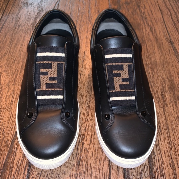 Fendi Logo - Slip On - Leather Shoe - Picture 1 of 2